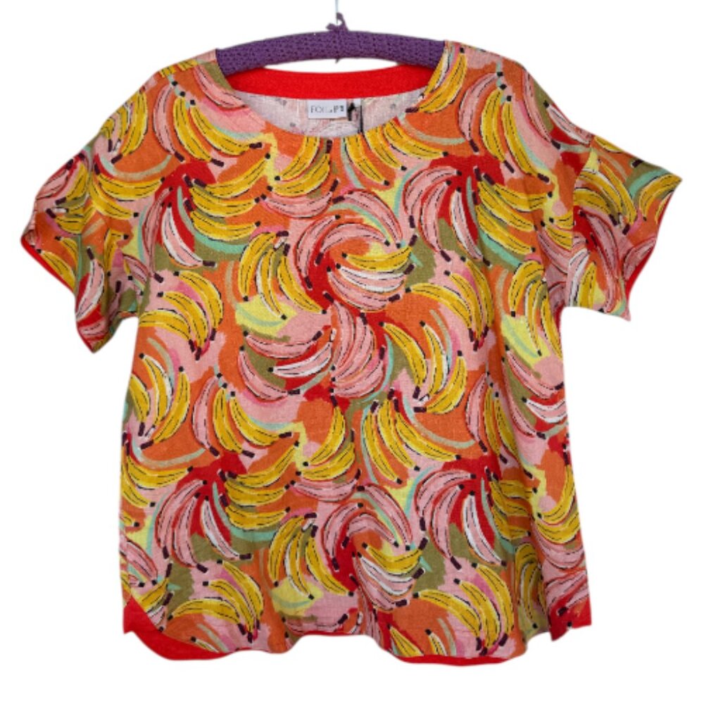 FOIL Short Sleeve Linen Tee NWT